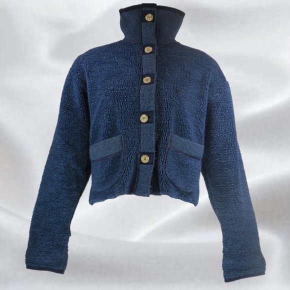 SMILEY/VERBIER Blue Fleece Sweater/Leggings Set in Size Large - Picture 3 of 12